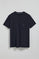 Navy-blue short-sleeve T-shirt with pocket and Rigby Best embroidery