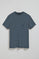 Denim-blue short-sleeve T-shirt with pocket and Rigby Best embroidery