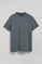 Stone-grey round-neck basic T-shirt with Rigby Best embroidery
