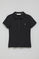 Black short-sleeve cotton polo shirt with Rigby Best embroidery