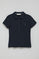 Navy-blue short-sleeve cotton polo shirt with Rigby Best embroidery