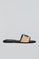 Black raffia sandal Greta with PC logo