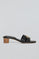 Black heel mules Giorgia with metallic detail
