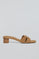 Camel heel mules Giorgia with metallic detail