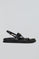 Black strappy bio-style sandals Allegra with metallic detail