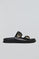 Black bio sandals with buckles