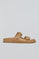 Camel bio sandals with buckles