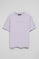 Lavender round-neck short-sleeve tee with Polo Club logo
