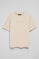 Beige round-neck short-sleeve tee with Polo Club logo