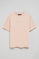 Blush-pink round-neck short-sleeve tee with Polo Club logo