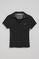 Black buttonless polo shirt Pedraza with Polo Club rubber logo
