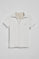White buttonless polo shirt Pedraza with Polo Club rubber logo