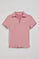 Dusty-pink buttonless polo shirt Pedraza with Polo Club rubber logo