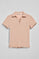 Blush-pink buttonless polo shirt Pedraza with Polo Club rubber logo