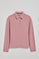 Dusty-pink five-button polo shirt Priyanka with Rigby Go embroidery