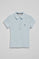 Light-blue five-button polo shirt Pereira with Rigby Go embroidery