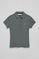 Stone-grey five-button polo shirt Pereira with Rigby Go embroidery