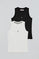 Round-neck sleeveless T-shirt with Rigby Go embroidered logo 2 women's pack (black and white)