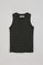 Black ribbed tanker top Tamika with Polo Club pearly button