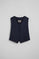 Navy-blue vest Deia in cotton and linen with Polo Club details
