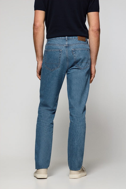 Denim-blue regular-fit jeans Boston