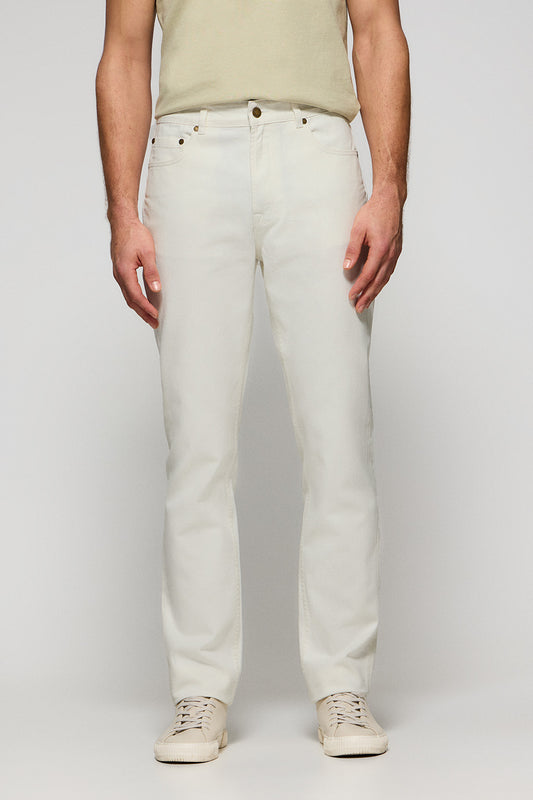 White regular-fit jeans Boston