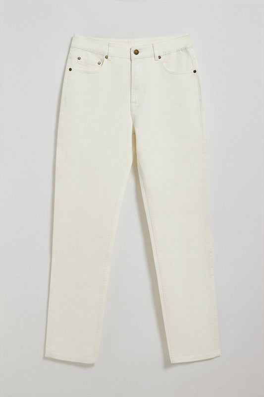 White regular-fit jeans Boston