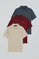 Three-button polo shirt with Rigby Go logo 3 pack (maroon, denim blue and beige)