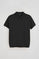 Black polo shirt with Rigby Go embroidery