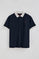 Navy-blue short-sleeve polo shirt Dareh with Rigby Go embroidery