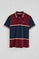 Maroon polo shirt Veil in bi-coloured pique with embroidered detail
