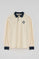 Nude long-sleeve polo shirt Anchor with nautical detail