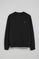 Black round-neck relaxed sweatshirt with Rigby Go embroidery