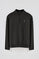 Black half-zip sweatshirt with Rigby Go embroidery