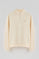 Nude half-zip sweatshirt with Rigby Go embroidery