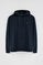 Navy-blue hoodie with Rigby Go embroidery