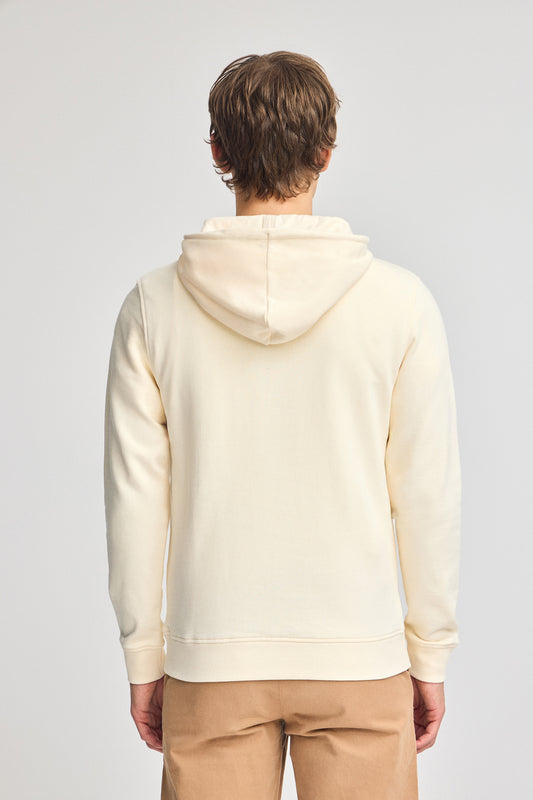 Nude hoodie with Rigby Go embroidery