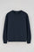 Navy-blue round-neck relaxed sweatshirt with Polo Club detail