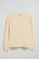 Nude round-neck oversize sweatshirt with Minimal Combo logo