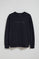 Navy-blue round-neck oversize sweatshirt with Minimal Combo logo