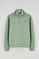 Jade-green half-zip relaxed sweatshirt with Polo Club detail
