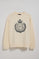 Nude sweatshirt Saddie with nautical embroidery