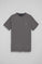 Asphalt-grey round-neck T-shirt with Rigby Go embroidery