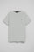 Light-grey round-neck T-shirt with Rigby Go embroidery