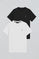 Round-neck T-shirt with Rigby Go embroidered logo 2 pack (black and white)