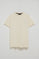 Nude round-neck T-shirt with Rigby Go rubber embroidery