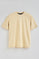 Ivory T-shirt in cotton and linen with Rigby Go embroidery