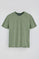 Jade-green slub-cotton T-shirt with Rigby Go embroidery
