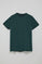 Emerald-green garment-dyed T-shirt with Polo Club detail