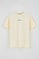 Nude round-neck T-shirt with nautical print